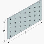 SIMPSON STRONG-TIE Simpson Strong-Tie TP TP35 Tie Plate, 5 in L, 3-1/8 in W, 0.035 in Thick, Steel, Galvanized HARDWARE & FARM SUPPLIES SIMPSON STRONG-TIE
