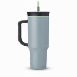 TROVE BRANDS, LLC Travel Tumbler, Stainless Steel, Lost Valley (Grey/Blue), 40 oz. HOUSEWARES TROVE BRANDS, LLC   