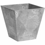 NOVELTY MFG CO ArtStone Ella Planter, Resin & Natural Stone, Gray, 10 In. Sq.