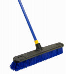 QUICKIE Quickie 599 Rough Surface Push Broom, 24 in Sweep Face, Poly Fiber Bristle, Steel Handle CLEANING & JANITORIAL SUPPLIES QUICKIE   