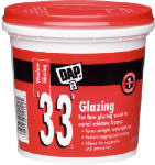 DAP GLOBAL INC 33 Window Glazing Compound, White, 1 Qt.