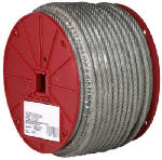 CAMPBELL CHAIN Campbell 7000897 Aircraft Cable, 1/4 in Dia, 200 ft L, 1400 lb Working Load, Steel HARDWARE & FARM SUPPLIES CAMPBELL CHAIN   