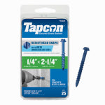 TAPCON Tapcon 24225 Screw Anchor, 1/4 in Dia, 2-1/4 in L, Steel, Climaseal, 25/PK HARDWARE & FARM SUPPLIES TAPCON