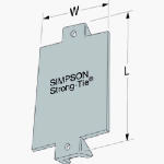 SIMPSON STRONG-TIE Simpson Strong-Tie NS NS1 Stopper, 14 ga Gauge, Steel, Galvanized/Zinc HARDWARE & FARM SUPPLIES SIMPSON STRONG-TIE