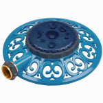 MELNOR INC 8-Pattern Sprinkler, Blue Metal Base