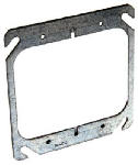 RACO INCORPORATED Outlet Box Cover, Double, Square, Flat, Steel, 4 In. ELECTRICAL RACO INCORPORATED