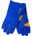 FORNEY ForneyHide 53422 Welding Gloves, Men's, L, 13-1/2 in L, Gauntlet Cuff, Leather Palm, Blue, Reinforced Crotch Thumb CLOTHING, FOOTWEAR & SAFETY GEAR FORNEY   