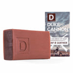 DUKE CANNON SUPPLY CO Duke Cannon Frontier 03LEAFLEATHER1 Soap, Leather, Tobacco Leaf, 10 oz CLEANING & JANITORIAL SUPPLIES DUKE CANNON SUPPLY CO   