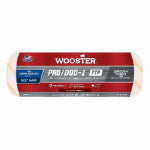 WOOSTER BRUSH Wooster RR667-9 Roller Cover, 1/2 in Thick Nap, 9 in L, Fabric Cover, White PAINT WOOSTER BRUSH   