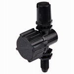 RAINDRIP INC Adjustable Flow Micro Sprinkler, Bow-Tie Pattern, Fan Spray, 10-32 Threaded Inlet, 5-Pk.