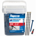 TAPCON Tapcon 28560 Concrete Screw Anchor, T25 Screw, 3/16 in Dia, 2-1/4 in L, Steel, Climaseal, 225/PK HARDWARE & FARM SUPPLIES TAPCON