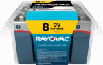 ENERGIZER BATTERY Rayovac HIGH ENERGY A1604-8PPK Battery, 9 V Battery, Alkaline, 8/PK ELECTRICAL ENERGIZER BATTERY