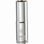 DEWALT DEWALT DWMT93530OSP Drive Socket, 15 mm Socket, Deep Socket, 3-1/8 in OAL, 1/2 in Drive, 6-Point, Vanadium Steel TOOLS DEWALT