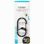 NITE IZE Nite Ize G Series GS3-01-R6 Dual Carabiner, 2.51 in OAL, Stainless Steel, Black ELECTRICAL NITE IZE