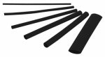 ECM INDUSTRIES LLC Heat Shrink Tubing, Assorted Sizes, Black, 0.125 - 0.0625 & 0.25 - 0.125-In. x 4-In. L.