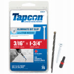 ITW BRANDS Concrete Screw Anchors, Star Drive, 3/16 x 1-3/4 In., 75-Pk.