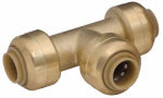 SHARKBITE SharkBite U358LFA Pipe Tee, 1/4 in, Push-Fit, Brass, 200 psi Pressure PLUMBING, HEATING & VENTILATION SHARKBITE
