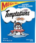 AMERICAN DISTRIBUTION & MFG Temptations Cat Treats, Savory Salmon, 6.35 oz.