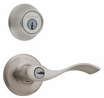 ASSA ABLOY AMERICAS RESIDENTIALINC. Balboa Entry Lever & Deadbolt Combo Pack, Satin Nickel