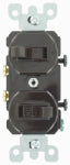LEVITON MFG CO BRN DUPLEX SWITCH ELECTRICAL LEVITON MFG CO