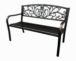 IMPERIAL POWER CO LTD Park Bench, Steel/Cast Iron, Black, 50 In. Wide