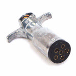 US HARDWARE US Hardware RV-494C Trailer Connector with Grip, 6-Pole, Male Contact, Zinc AUTOMOTIVE US HARDWARE