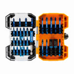 J S PRODUCTS 30-Pc. Mach-Blue Impact Driver Bits, Assorted Phillips/Square/Torx TOOLS J S PRODUCTS
