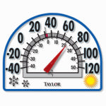TAYLOR Taylor 5323 Window Cling Thermometer, 7 in Display,-40 to 120 deg F HOUSEWARES TAYLOR   