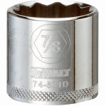 DEWALT DEWALT DWMT74531OSP Drive Hand Socket, 7/8 in Socket, 3/8 in Drive, 12-Point, Steel, Polished Chrome Vanadium TOOLS DEWALT