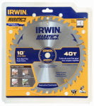IRWIN Irwin Marathon 14070 Table Saw Blade, 10 in Dia, 5/8 in Arbor, 40-Teeth, ATB Teeth, Carbide Cutting Edge TOOLS IRWIN