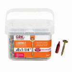 GRK FASTENERS GRK Fasteners 100069 Cabinet Screw, #8 Thread, 1-1/4 in L, Washer Head, Star Drive, Steel, 330 PK HARDWARE & FARM SUPPLIES GRK FASTENERS