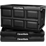 CLEVERMADE LLC Collapsible Storage Bin, No Lid, Slate Blue, 46 Liters HOUSEWARES CLEVERMADE LLC