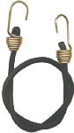 KEEPER Keeper 06180 Bungee Cord, 13/32 in Dia, 24 in L, Rubber, Black, Hook End AUTOMOTIVE KEEPER   