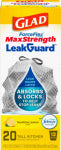CLOROX/HOME CLEANING Glad ForceFlex MaxStrength Drawstring LeakGuard Sunshine Lemon 13 Gallon CLEANING & JANITORIAL SUPPLIES CLOROX/HOME CLEANING
