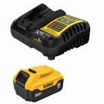 DEWALT DEWALT DCB205C Battery and Charger Kit, 20 V, 5 Ah, 90 min Charge, 1-Battery, Battery Included: Yes TOOLS DEWALT