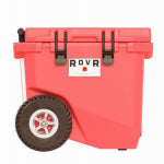 ROVR PRODUCTS RollR 45 Quart Wheeled Hard Cooler with Telescopic Handle (CORAL) OUTDOOR LIVING & POWER EQUIPMENT ROVR PRODUCTS