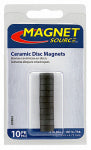 MASTER MAGNETICS Ceramic Disc Magnet, 5 x 1.875-In., 10-Pc.