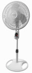 LASKO PRODUCTS 3-Speed Oscillating Pedestal Fan, Timer and Remote, White 16 In.