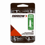 ARROW Arrow RLA3/16IP Pop Rivet, Long, 1/2 in Grip, 1/2 in L, Aluminum, 50/PK HARDWARE & FARM SUPPLIES ARROW