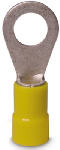 GB Gardner Bender 10-108 Ring Terminal, 600 V, 12 to 10 AWG Wire, 1/4 to 3/8 in Stud, Vinyl Insulation, Yellow ELECTRICAL GB   