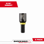 MILWAUKEE ELECTRIC TOOL CORP Shockwave Impact Duty 5/16 In. Insert Nut Drivers, Magnetic, 3-Pk.