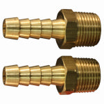 MILTON INDUSTRIES Air Compressor Hose End Fitting, Brass, 3/8 In. MNPT, 2-Pk. TOOLS MILTON INDUSTRIES