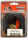 COLEMAN CABLE CCI 55667333 Primary Wire, 18 ga Wire, 25/60 V, Copper Conductor, Black Sheath, 33 ft L AUTOMOTIVE COLEMAN CABLE