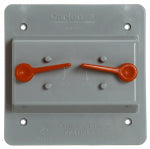 ABB IP INC. Double Toggle Switch Box Cover, PVC, 2-Gang ELECTRICAL ABB IP INC.