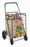 WHITMOR Extra Large Deluxe Utility Cart, Black Steel Frame HOUSEWARES WHITMOR