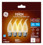 GE GE Industrial Solutions 43255 LED Bulb, Decorative, 500 Lumens, 5.5 W, CAM Lamp, E26 Lamp Base, Dimmable, Clear ELECTRICAL GE