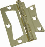 ASSA ABLOY AMERICAS RESIDENTIALI NC 2-Pk., 3 x 3 In. Brass Non-Mortise Hinges