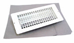 US HARDWARE US Hardware V-057IWB Floor Register, 4 in W Duct Opening, 10 in H Duct Opening, 1-5/16 in L, Steel, White AUTOMOTIVE US HARDWARE