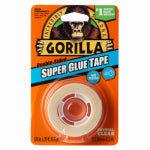 GORILLA Gorilla 109340 Super Glue Tape, 20 ft L, 5/8 in W, Crystal Clear PAINT GORILLA