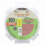 GATOR Gator 4348 Sanding Disc, 5 in Dia, 180 Grit, Extra Fine, Aluminum Oxide Abrasive, Fiber Backing, 50/PK TOOLS GATOR